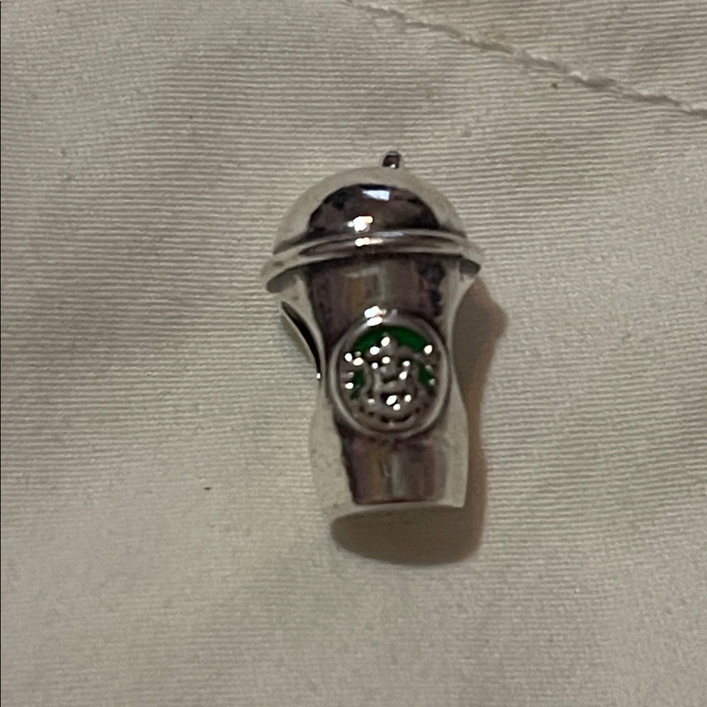 Pandora Sterling Silver 925 Coffee Cup Charm with Star Hunter Engraved on Side - Picture 2 of 10
